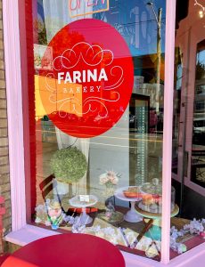 Farina Bakery exterior window