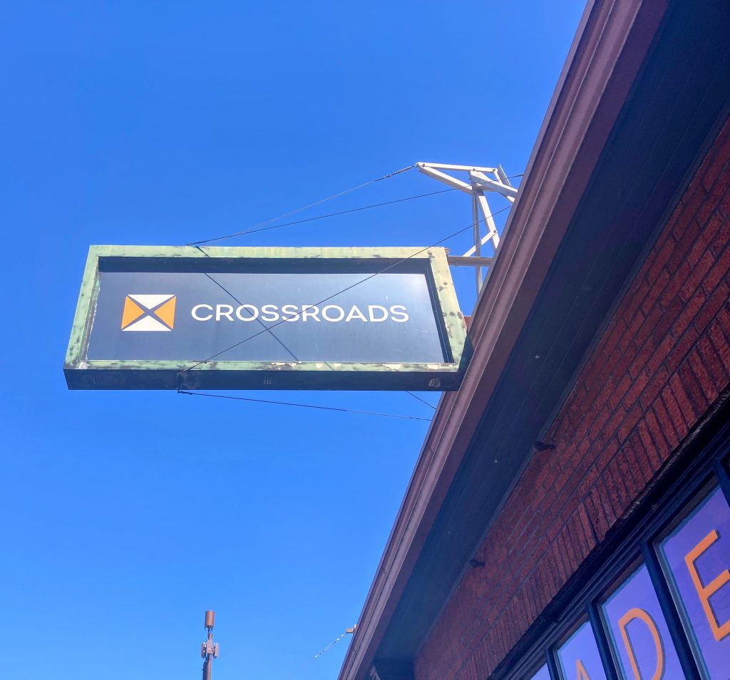 Crossroads trading post sign 